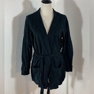 🌹New Listing🌹NWOT Hanes Style Black Cotton Short Robe